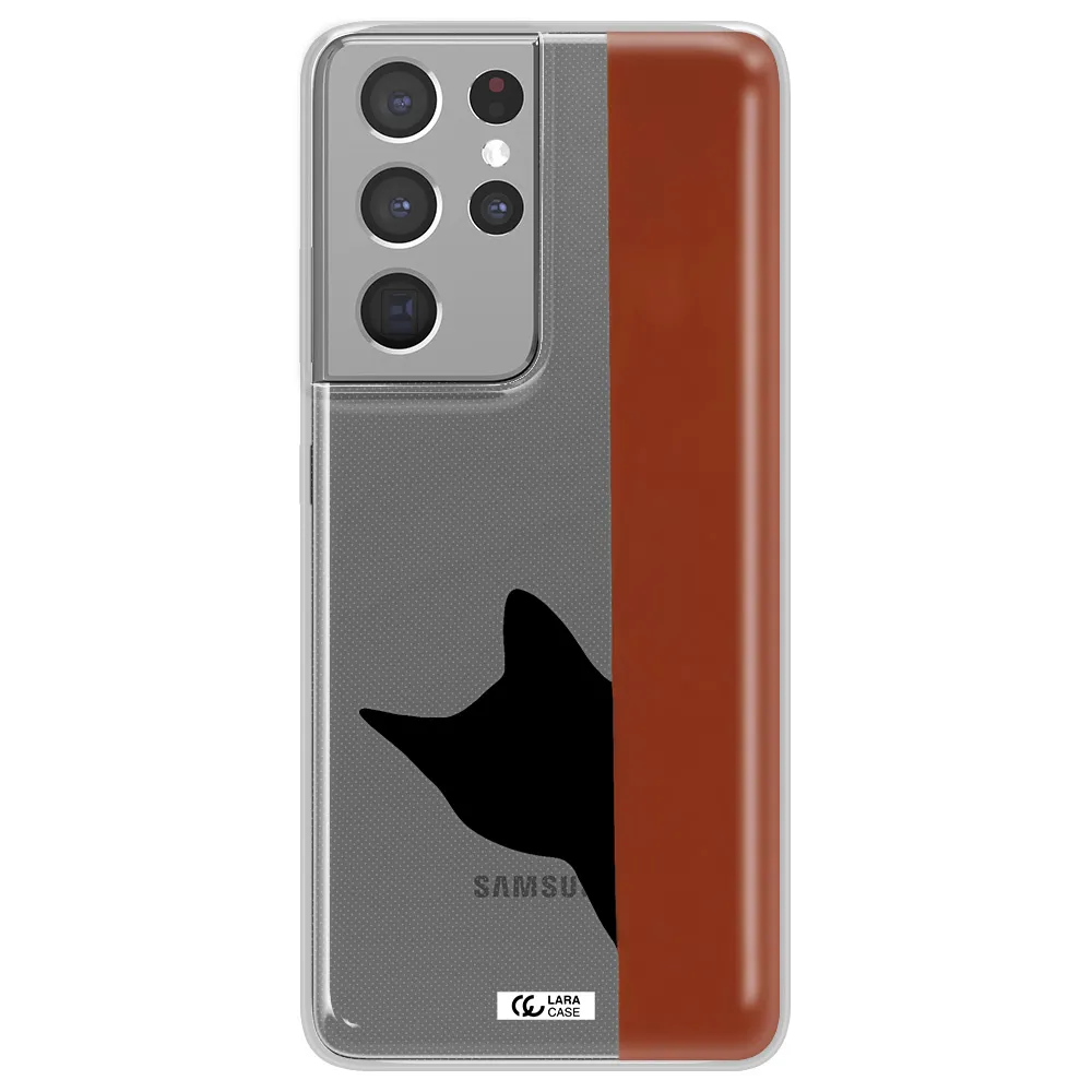 Black Cat Samsung S21 Ultra Clear TPU Case