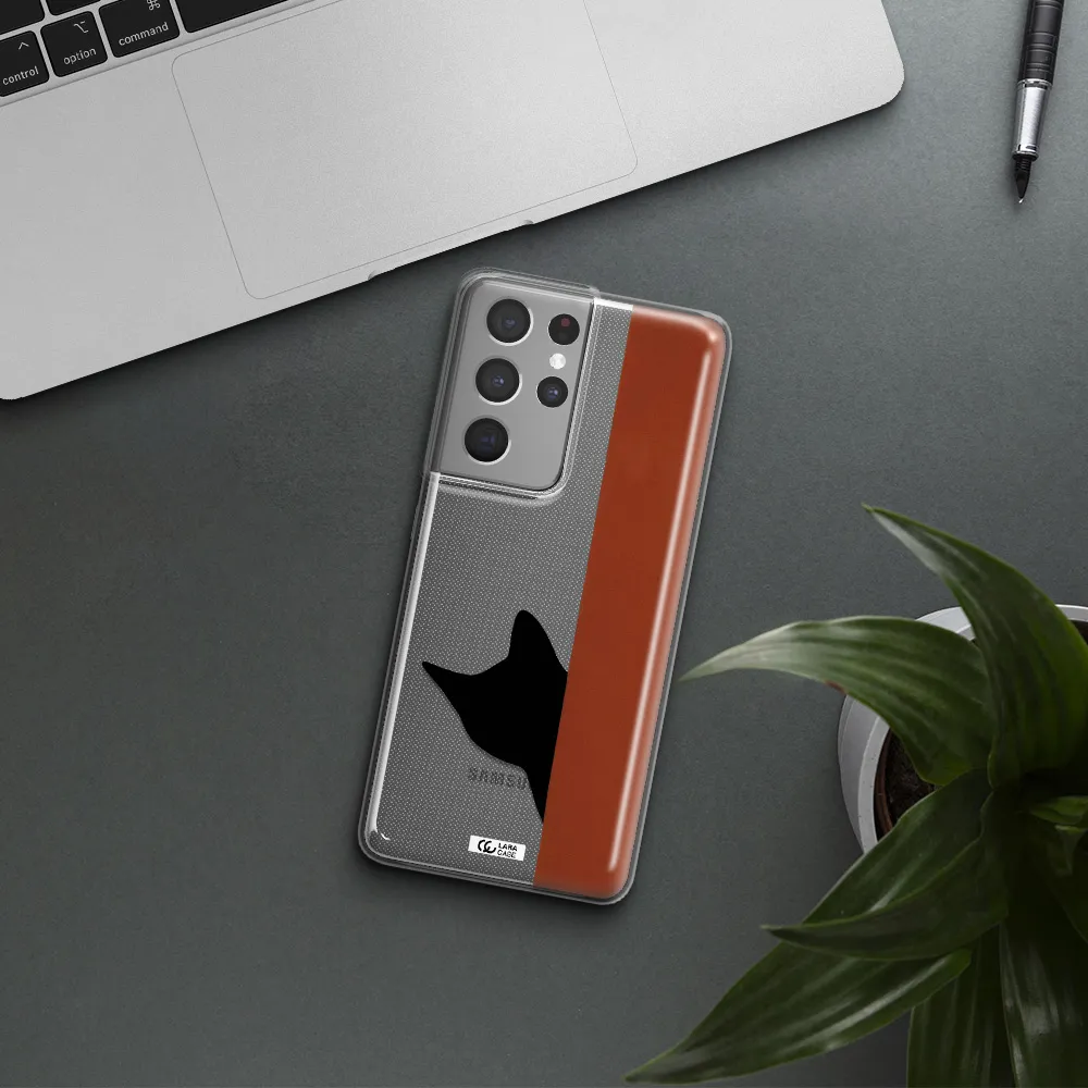 Black Cat Samsung S21 Ultra Clear TPU Case