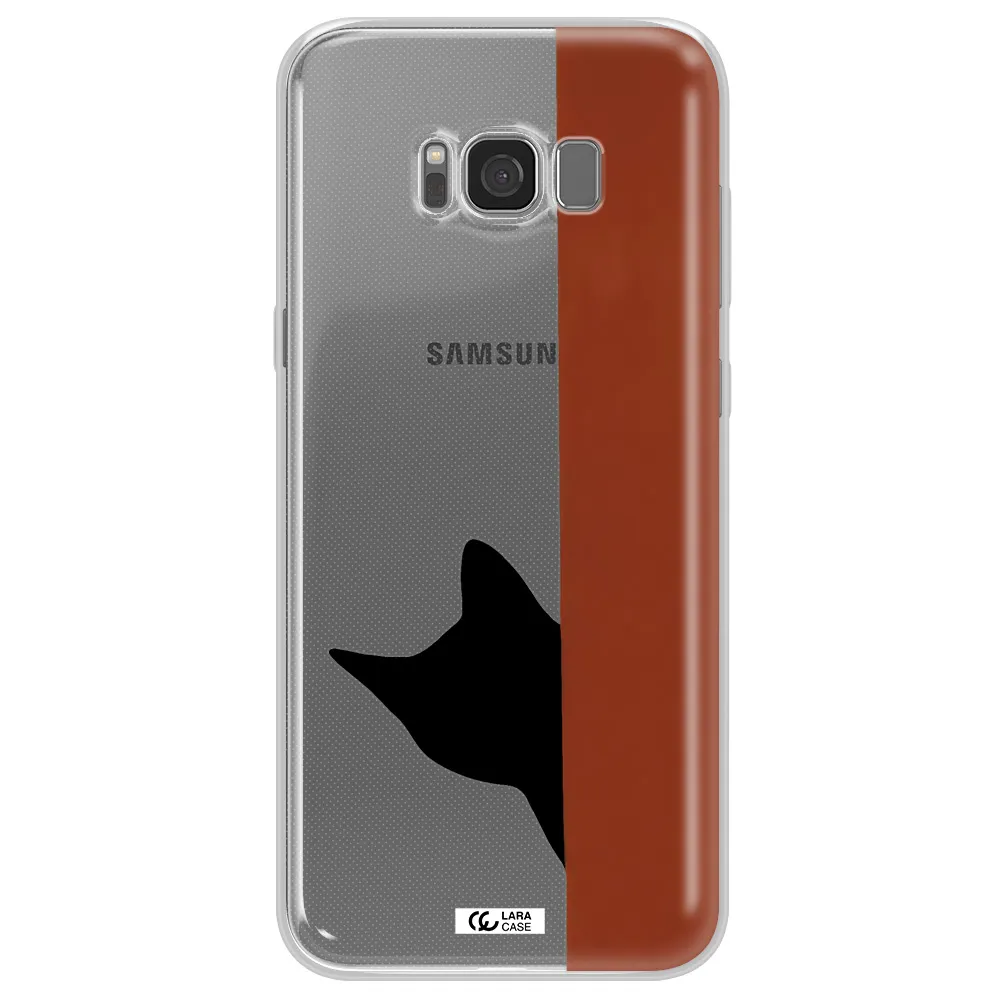 Black Cat Samsung S8 Clear TPU Case