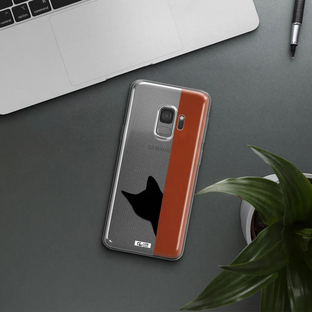 Black Cat Samsung S9 Clear TPU Case