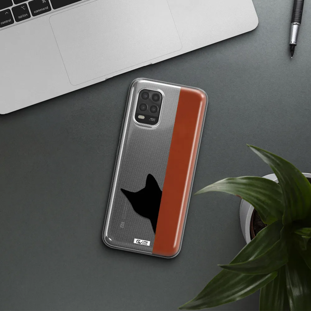 Black Cat Xiaomi Mi 10 Lite Clear TPU Case
