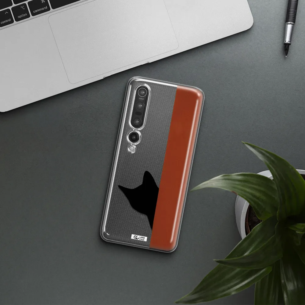 Black Cat Xiaomi Mi 10 Pro Clear TPU Case
