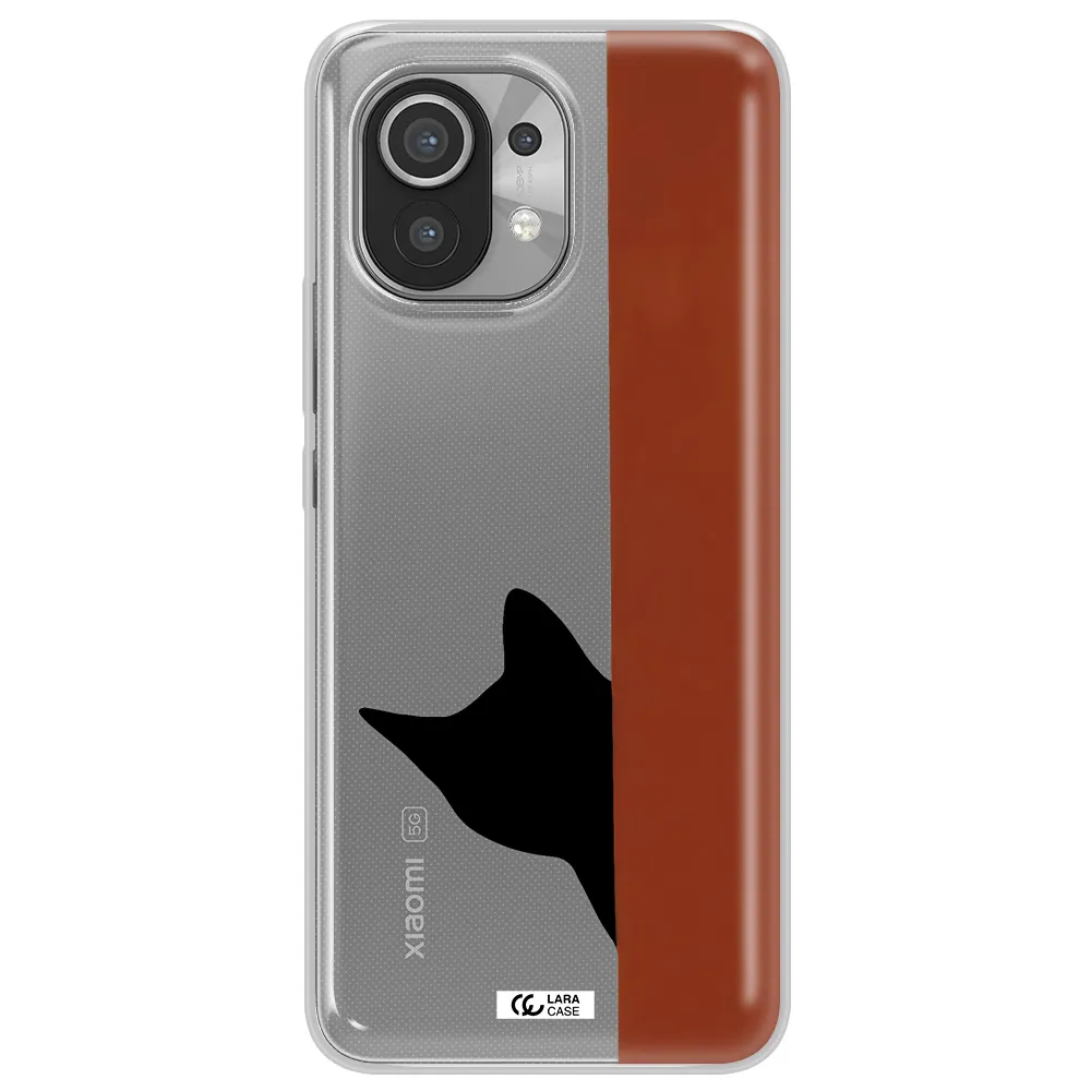 Black Cat Xiaomi Mi 11 Clear TPU Case