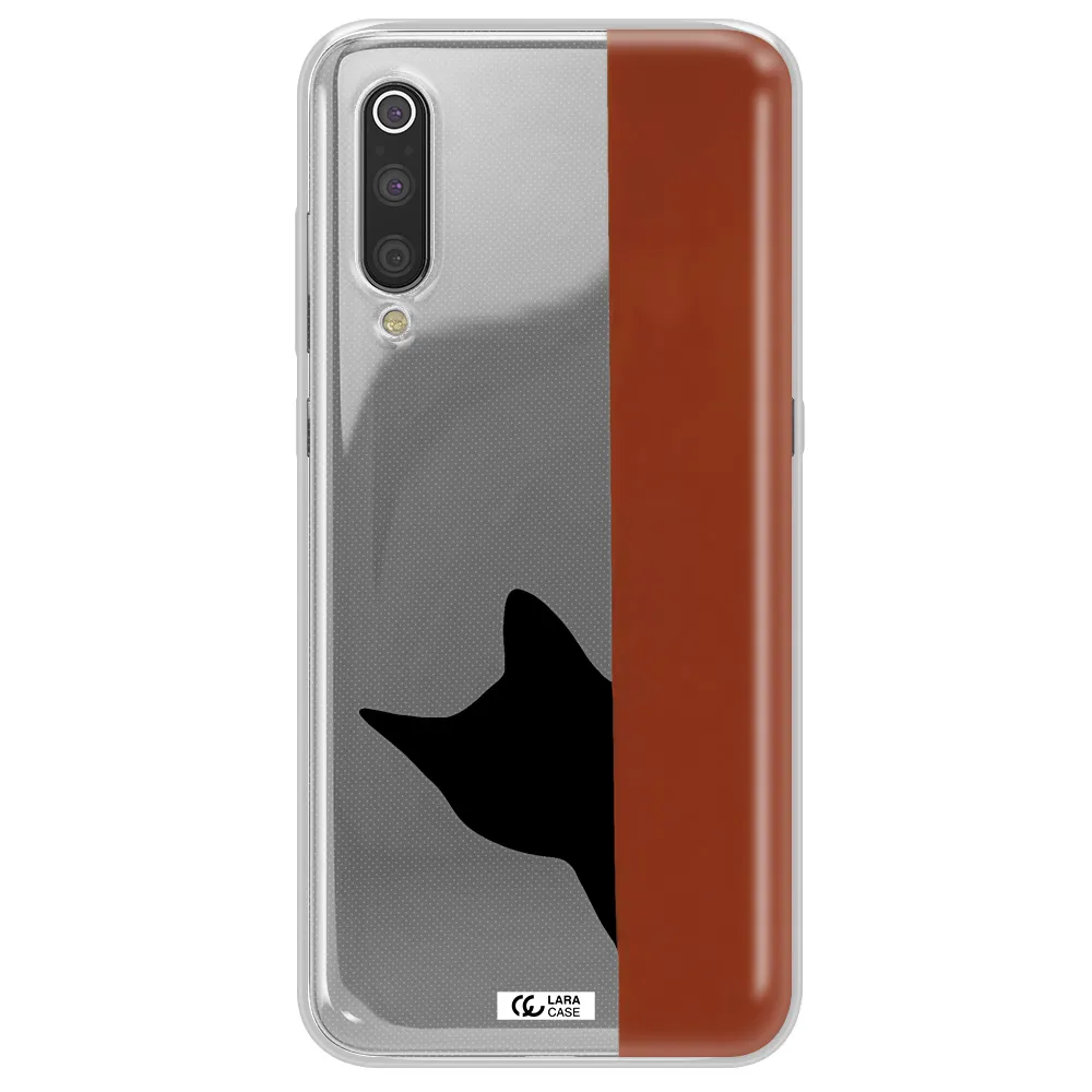 Black Cat Xiaomi Mi 9 Clear TPU Case