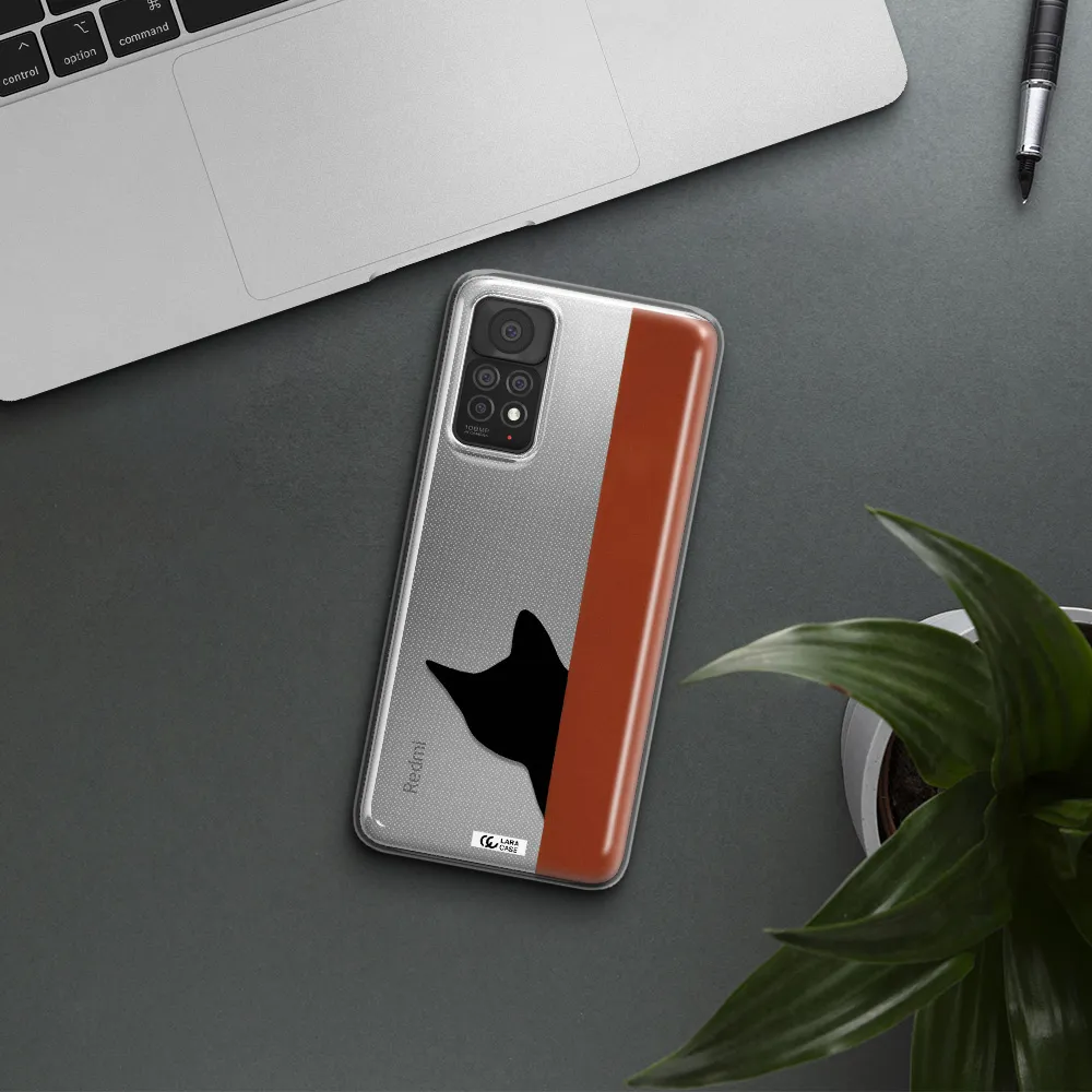Black Cat Xiaomi Note 11 Pro Clear TPU Case