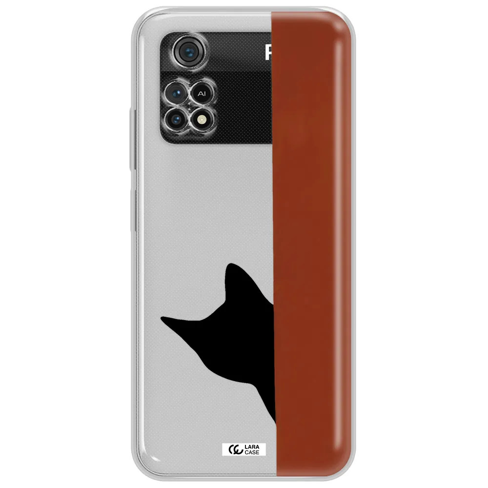 Black Cat Xiaomi Poco M4 Pro 4G Clear Tpu Case
