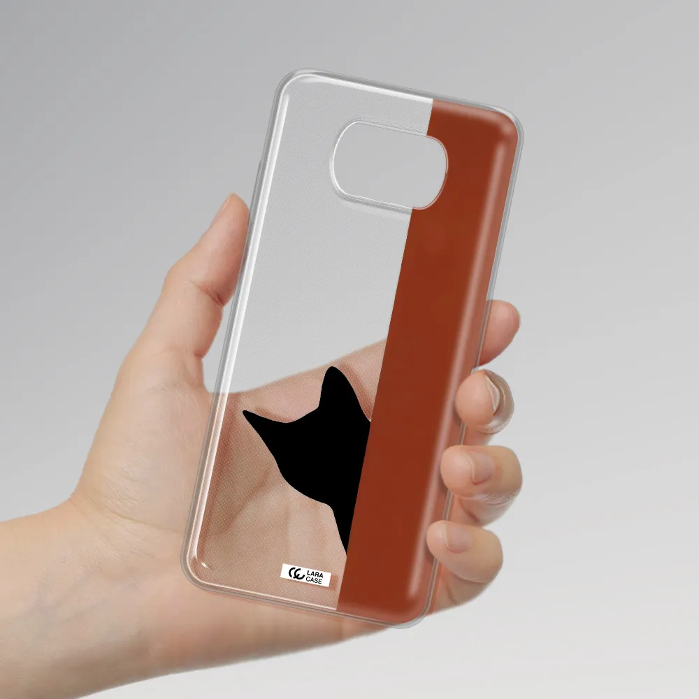 Black Cat Xiaomi Poco X3 Clear TPU Case