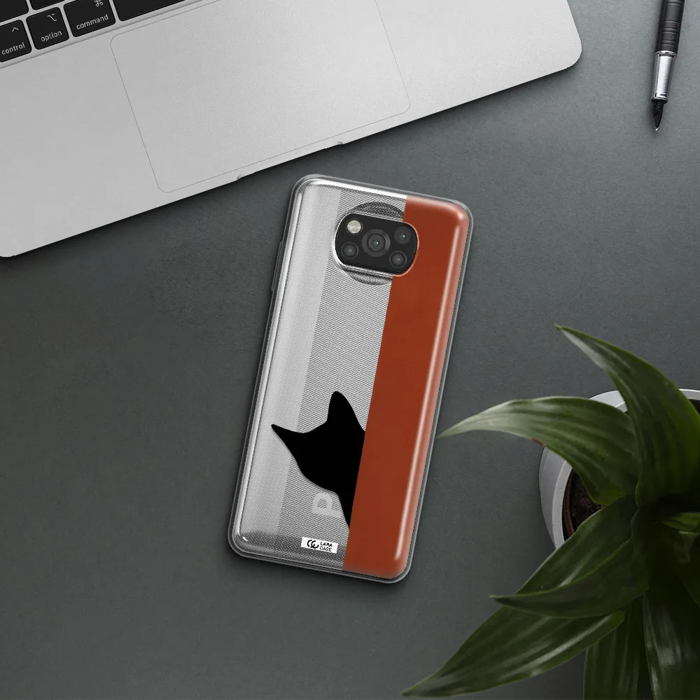 Black Cat Xiaomi Poco X3 Clear TPU Case