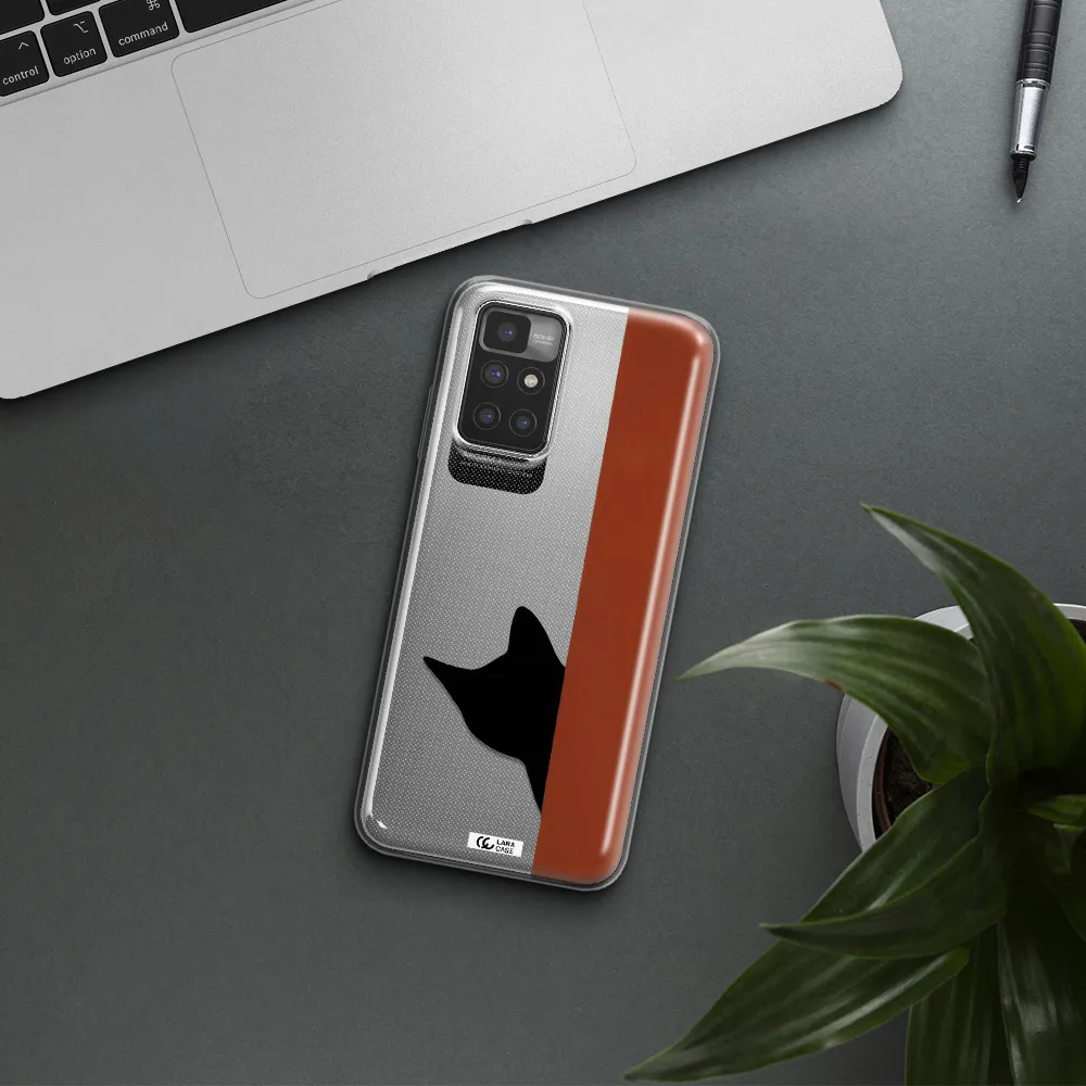Black Cat Xiaomi Redmi 10 Clear TPU Case