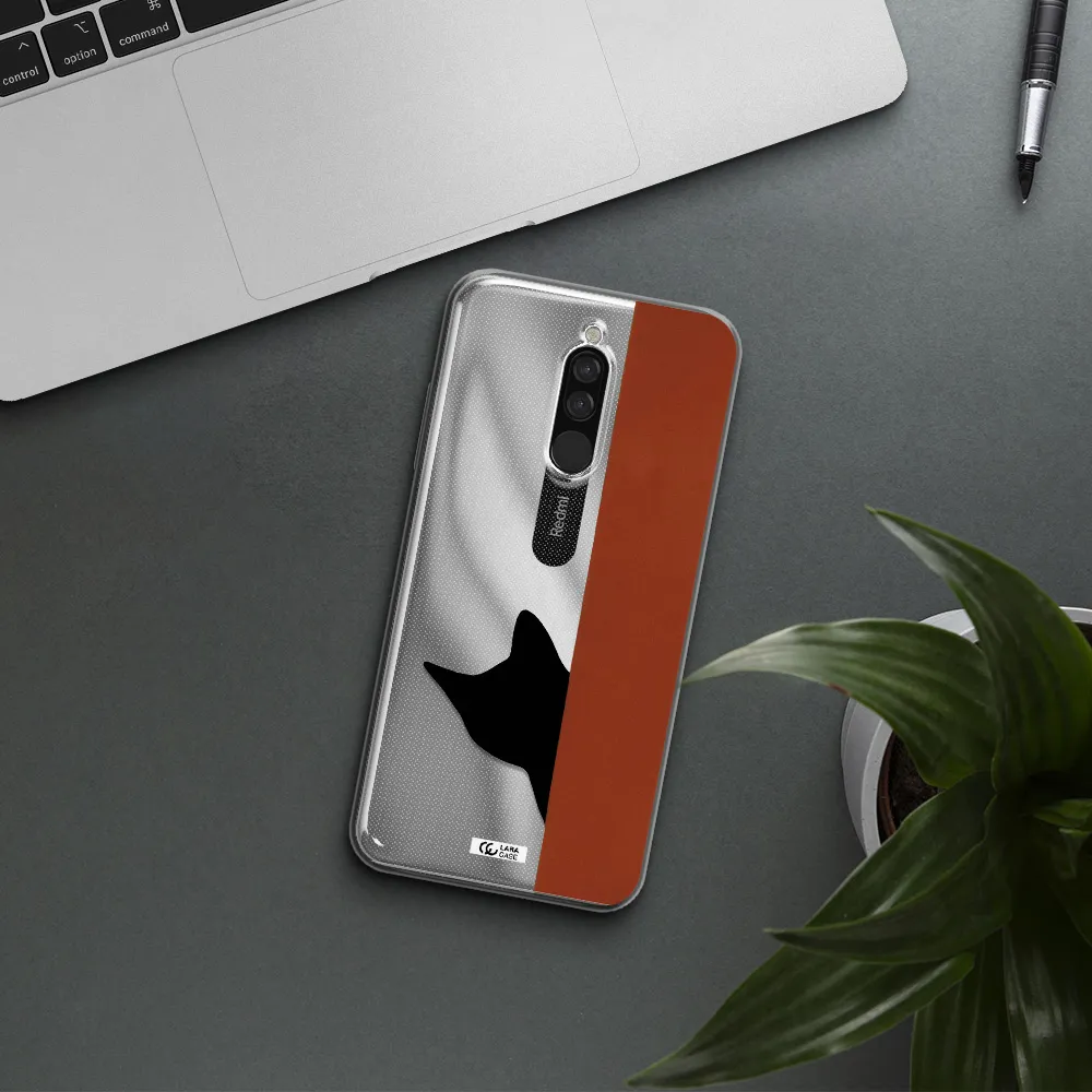 Black Cat Xiaomi Redmi 8 Clear Tpu Case