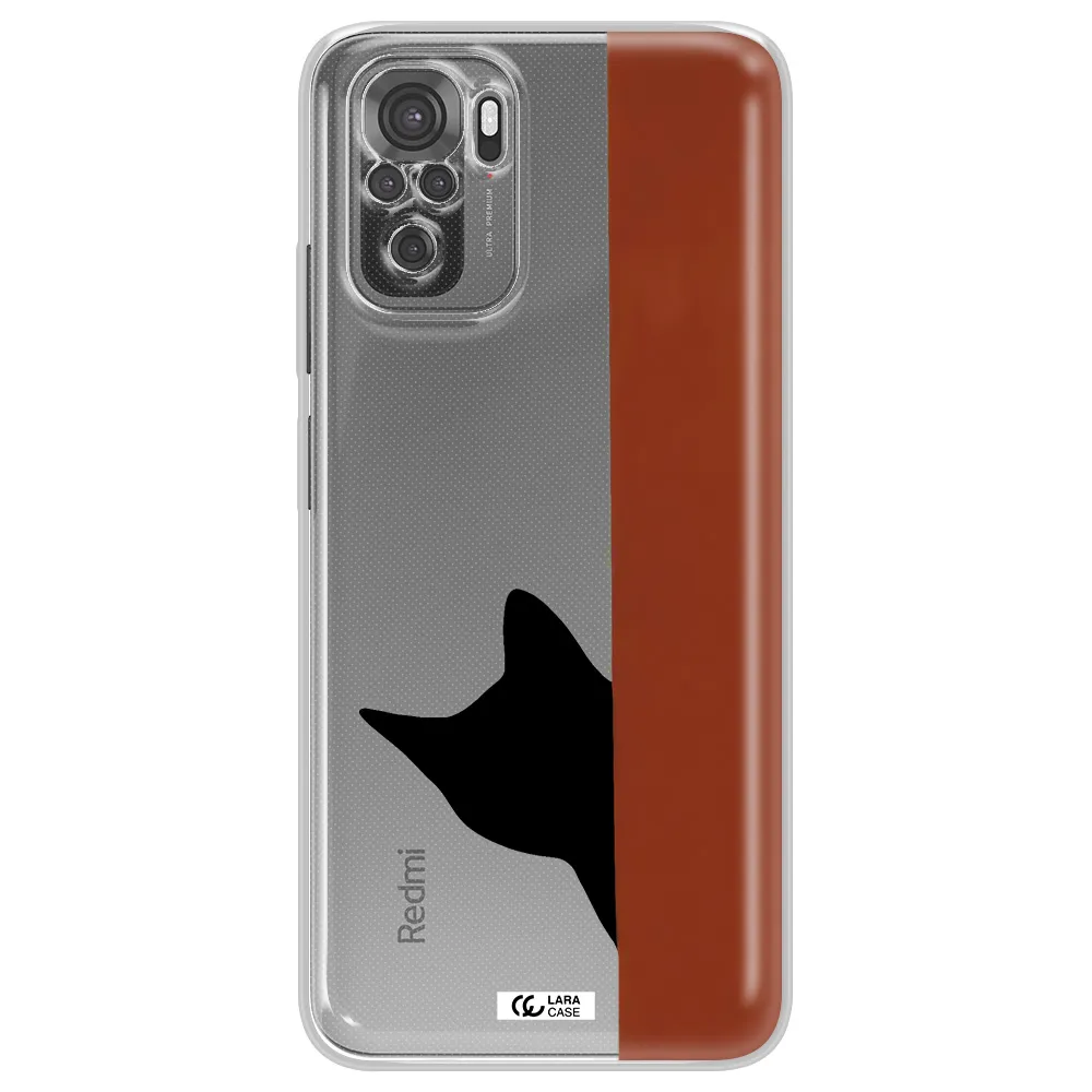 Black Cat Xiaomi Redmi Note 10S Clear Tpu Case