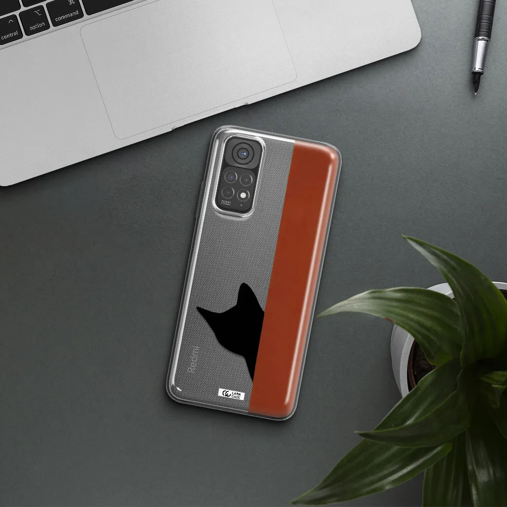 Black Cat Xiaomi Redmi Note 11 Clear TPU Case