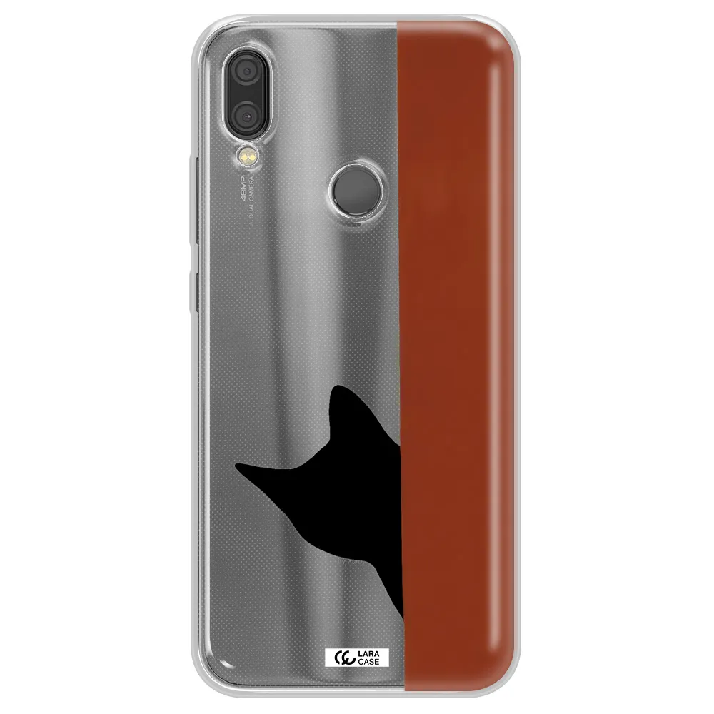 Black Cat Xiaomi Redmi Note 7 Clear TPU Case