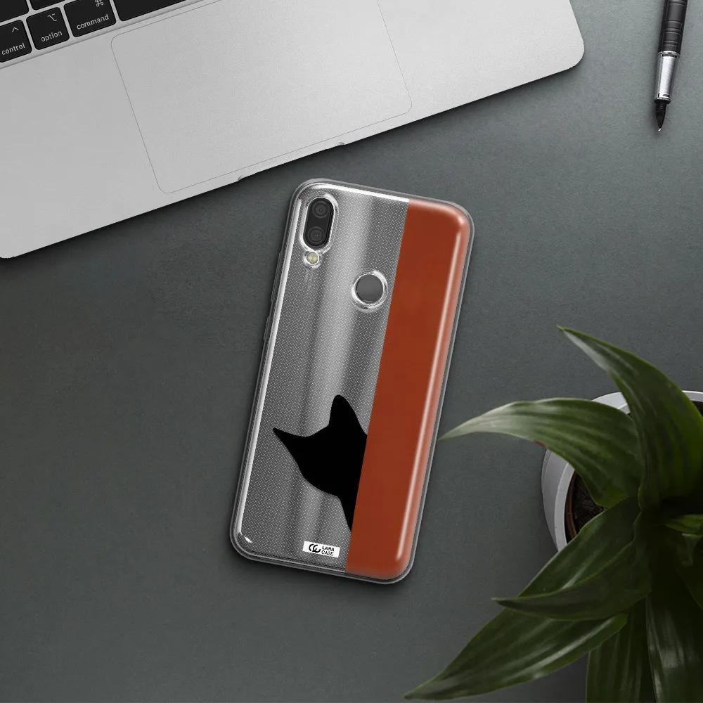 Black Cat Xiaomi Redmi Note 7 Clear TPU Case