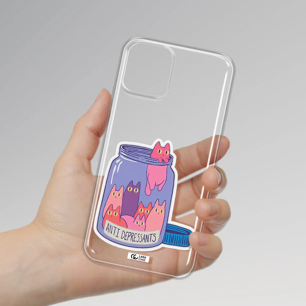 Anti Depressants Cats Apple iPhone 11 pro Clear TPU Case
