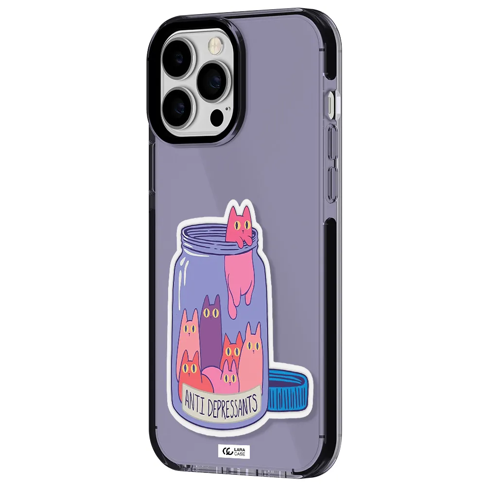 Anti Depressants Cats Apple iPhone 13 Pro Max impact Lilac Case