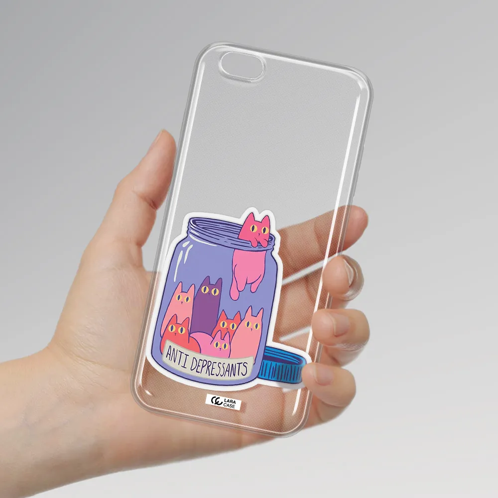 Anti Depressants Cats Apple iPhone 6 s plus Clear TPU Case