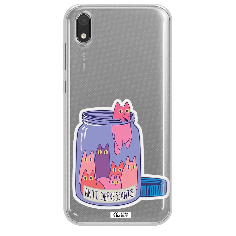 Anti Depressants Cats Huawei Honor 8S Clear TPU Case