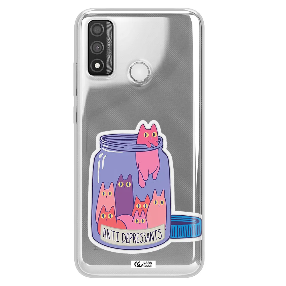 Anti Depressants Cats Huawei P Smart 2020 Clear TPU Case