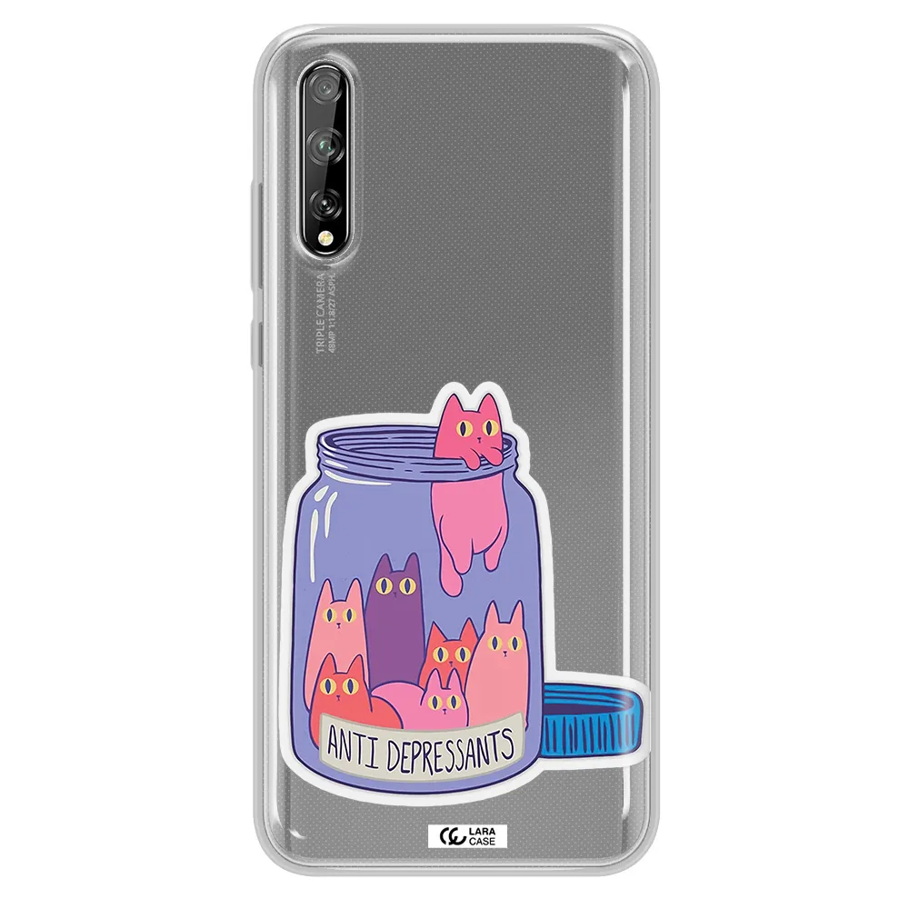 Anti Depressants Cats Huawei P Smart S Clear TPU Case