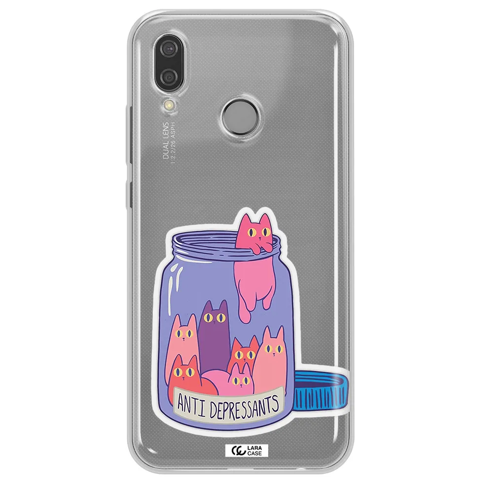 Anti Depressants Cats Huawei P20 Lite Clear TPU Case