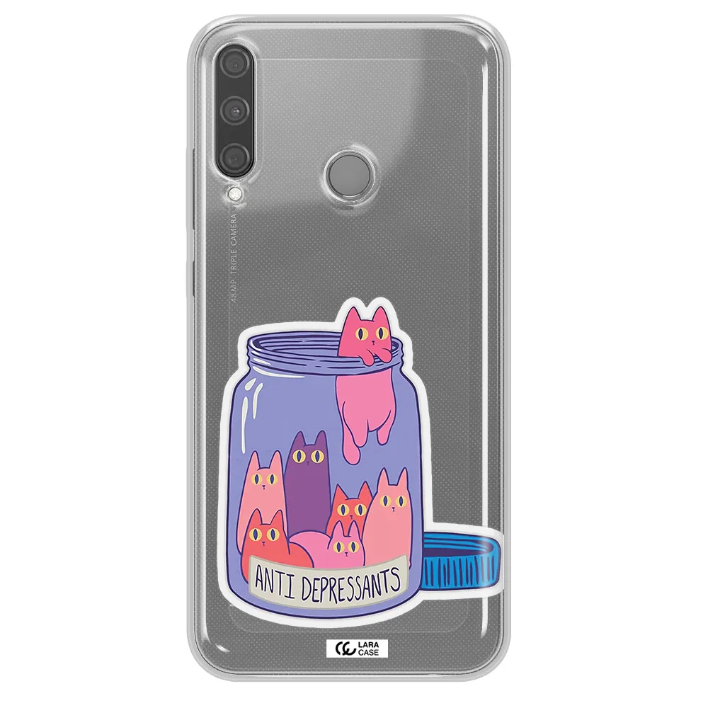 Anti Depressants Cats Huawei P40 Lite E Clear TPU Case