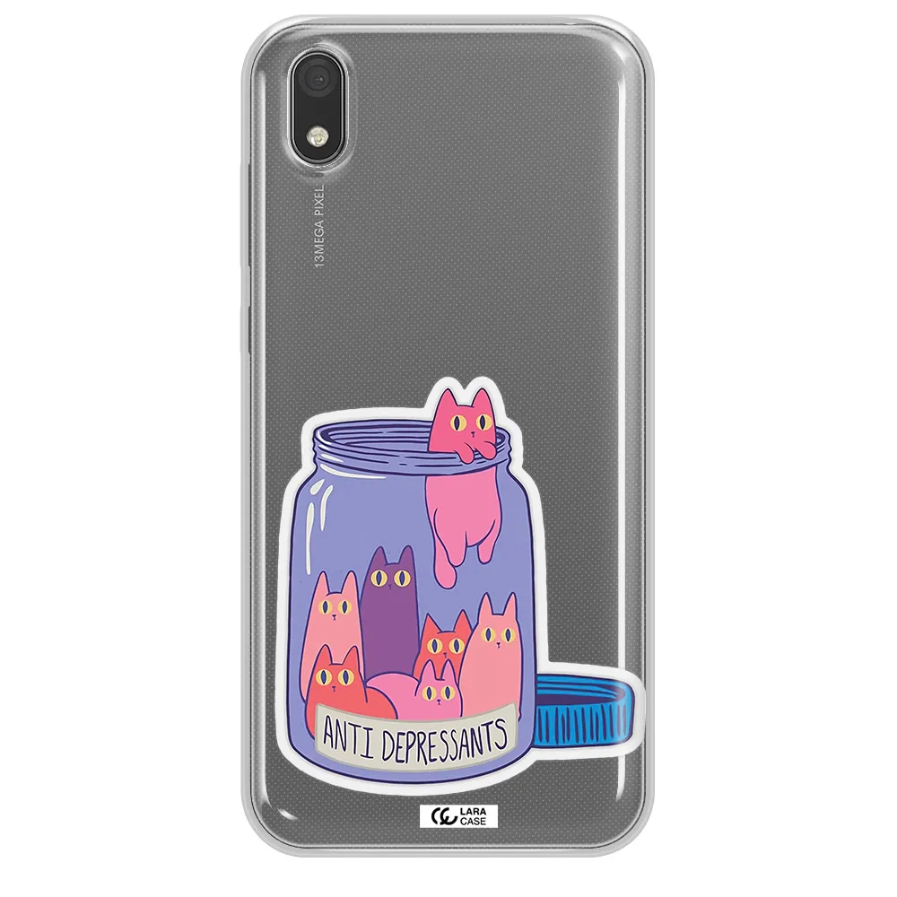 Anti Depressants Cats Huawei Y5 2019 Clear TPU Case