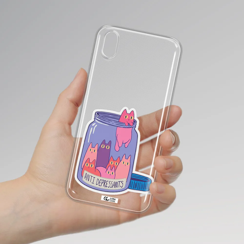 Anti Depressants Cats Huawei Y5 2019 Clear TPU Case