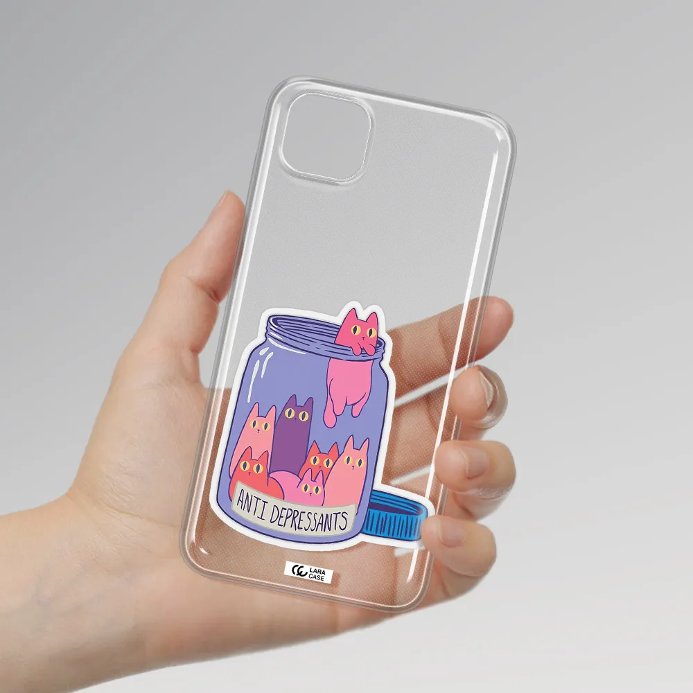 Anti Depressants Cats Huawei Y5P Clear TPU Case