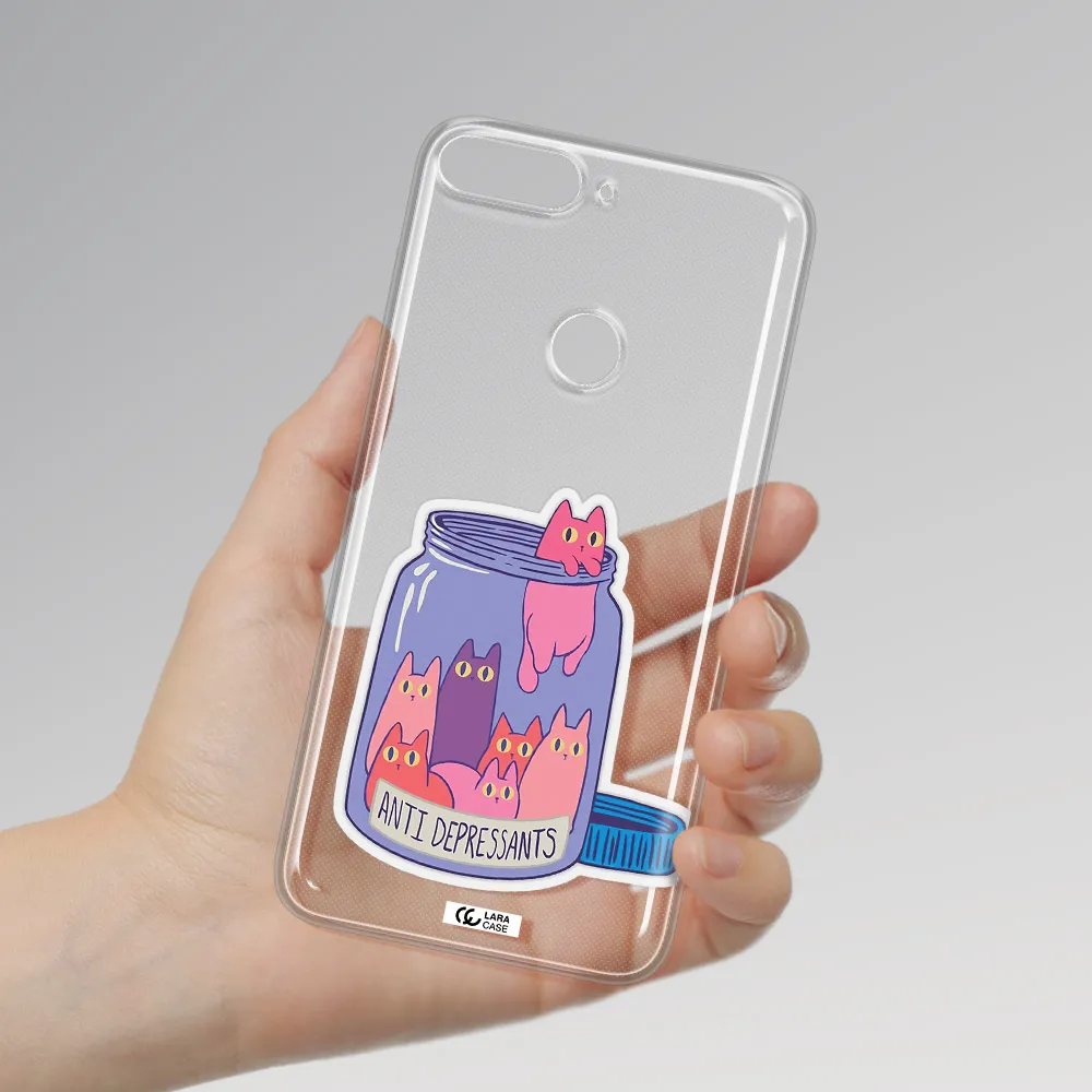 Anti Depressants Cats Huawei Y7 Prime 2018 Clear TPU Case