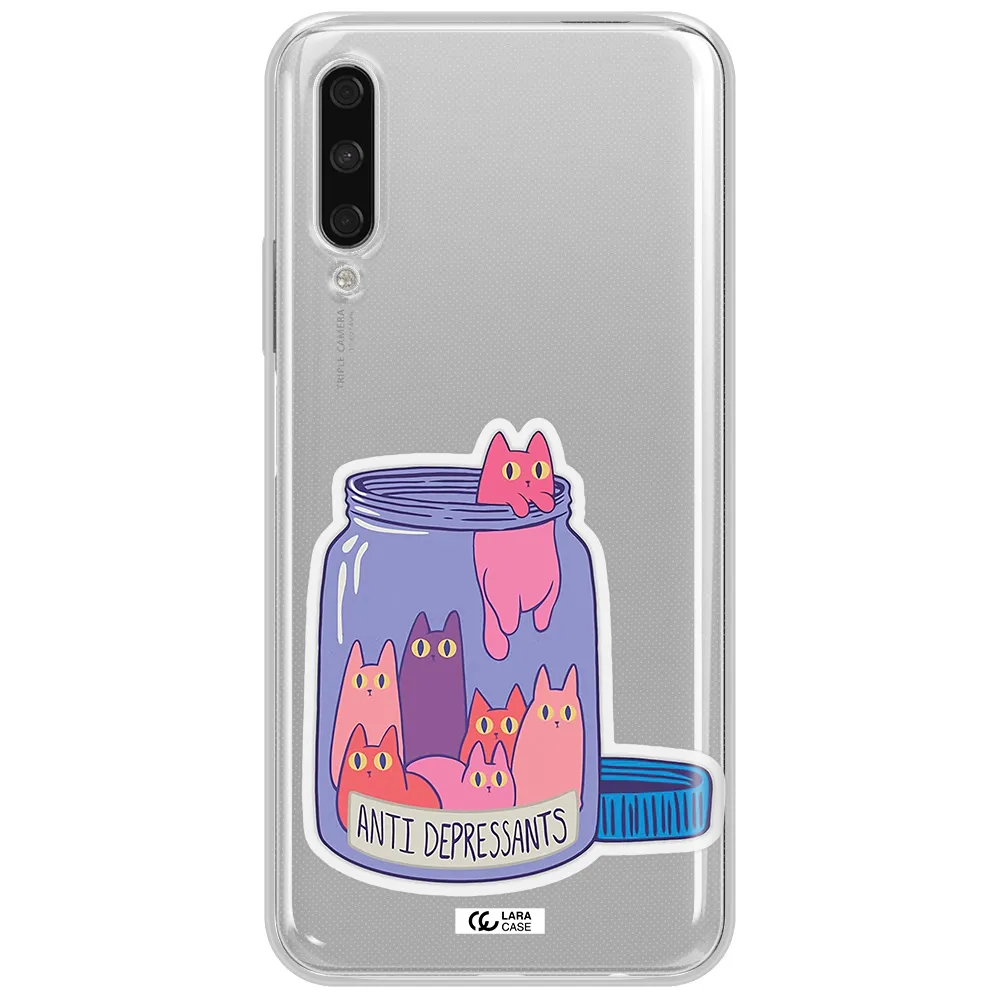Anti Depressants Cats Huawei Y9S Clear Tpu Case