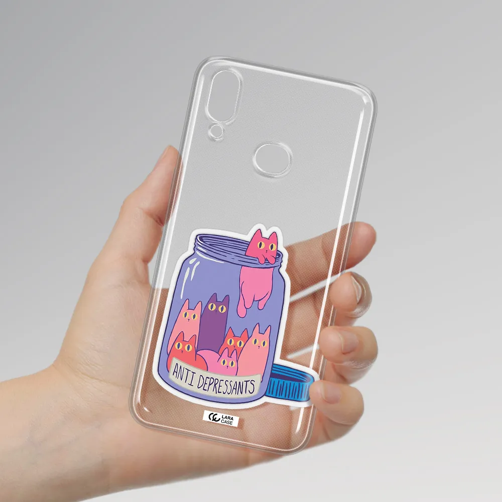Anti Depressants Cats Samsung A10S Clear TPU Case