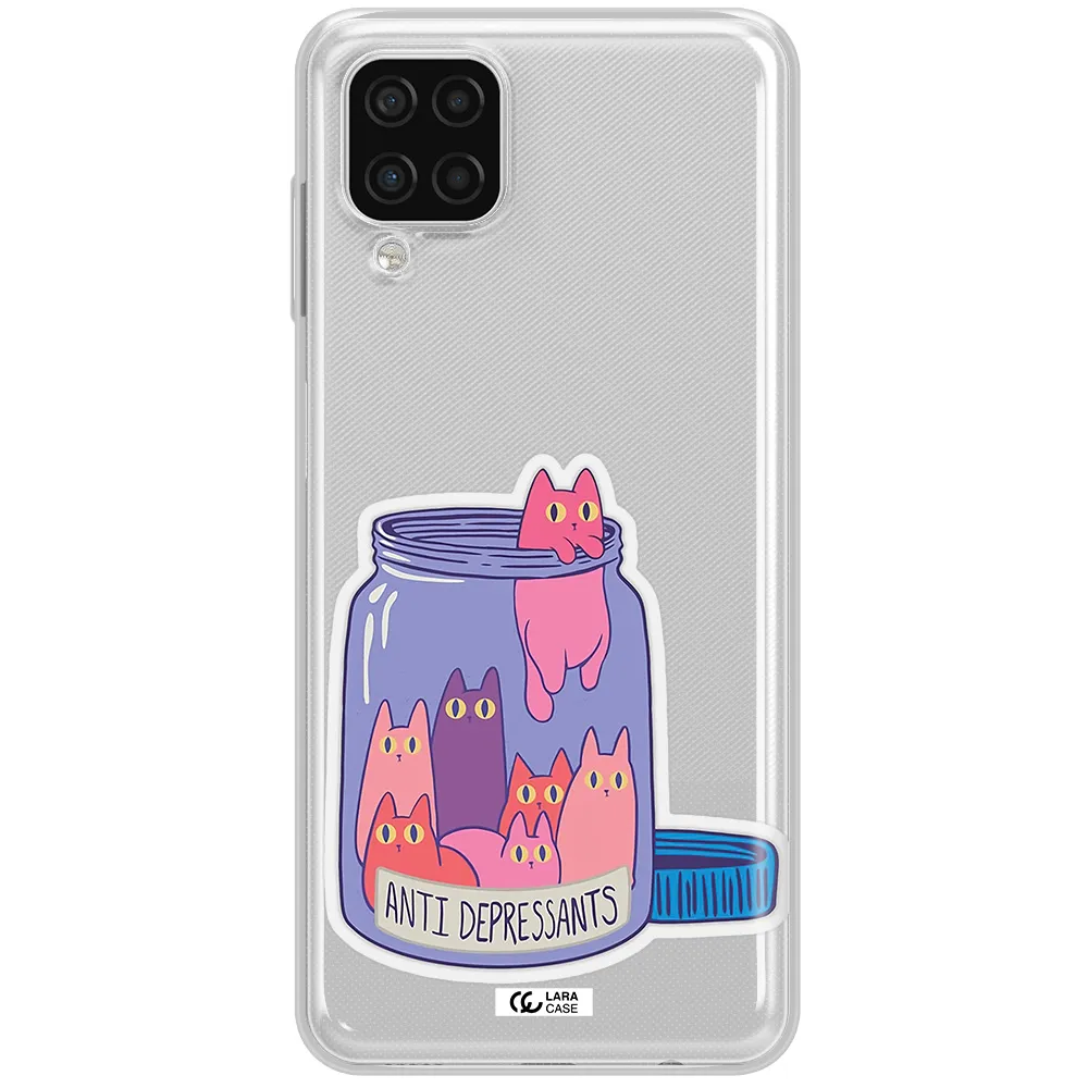 Anti Depressants Cats Samsung A12 4g Clear TPU Case