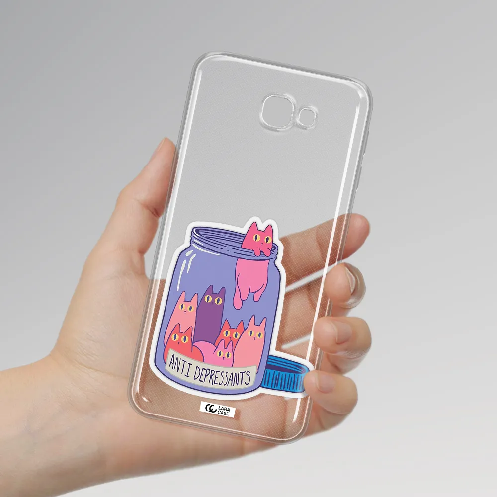 Anti Depressants Cats Samsung J5 Prime Clear TPU Case