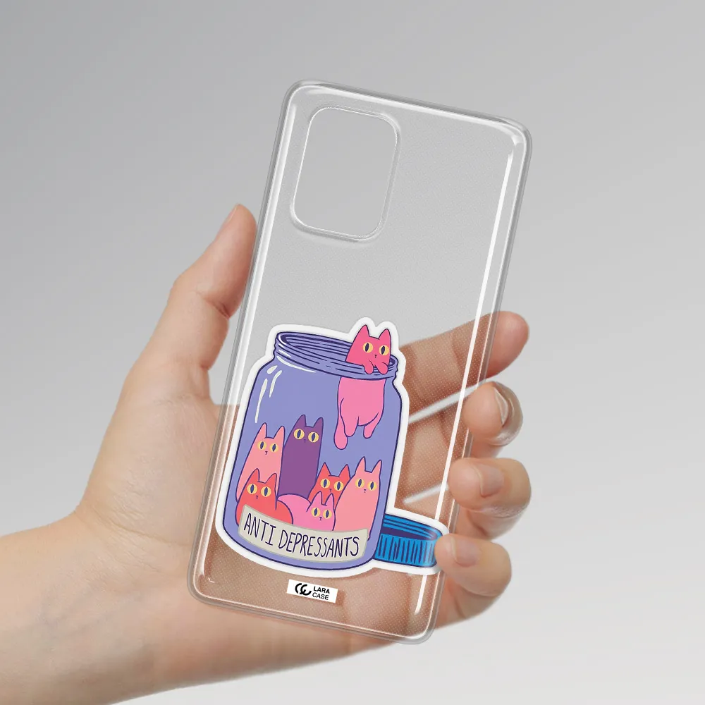 Anti Depressants Cats Samsung S10 Lite Clear TPU Case