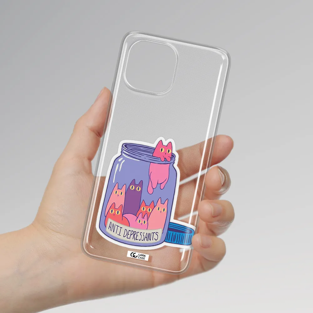 Anti Depressants Cats Xiaomi Mi 11 Lite Clear TPU Case