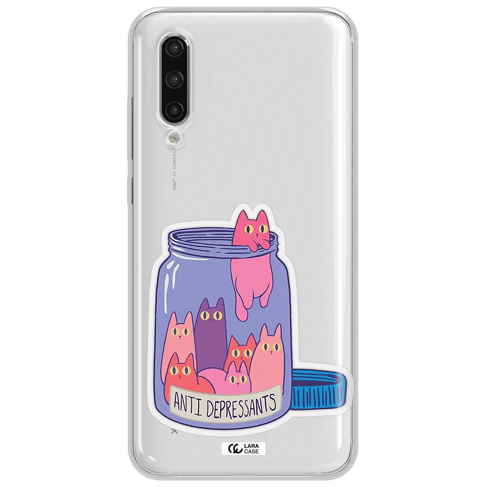 Anti Depressants Cats Xiaomi Mi 9 Lite Clear Tpu Case