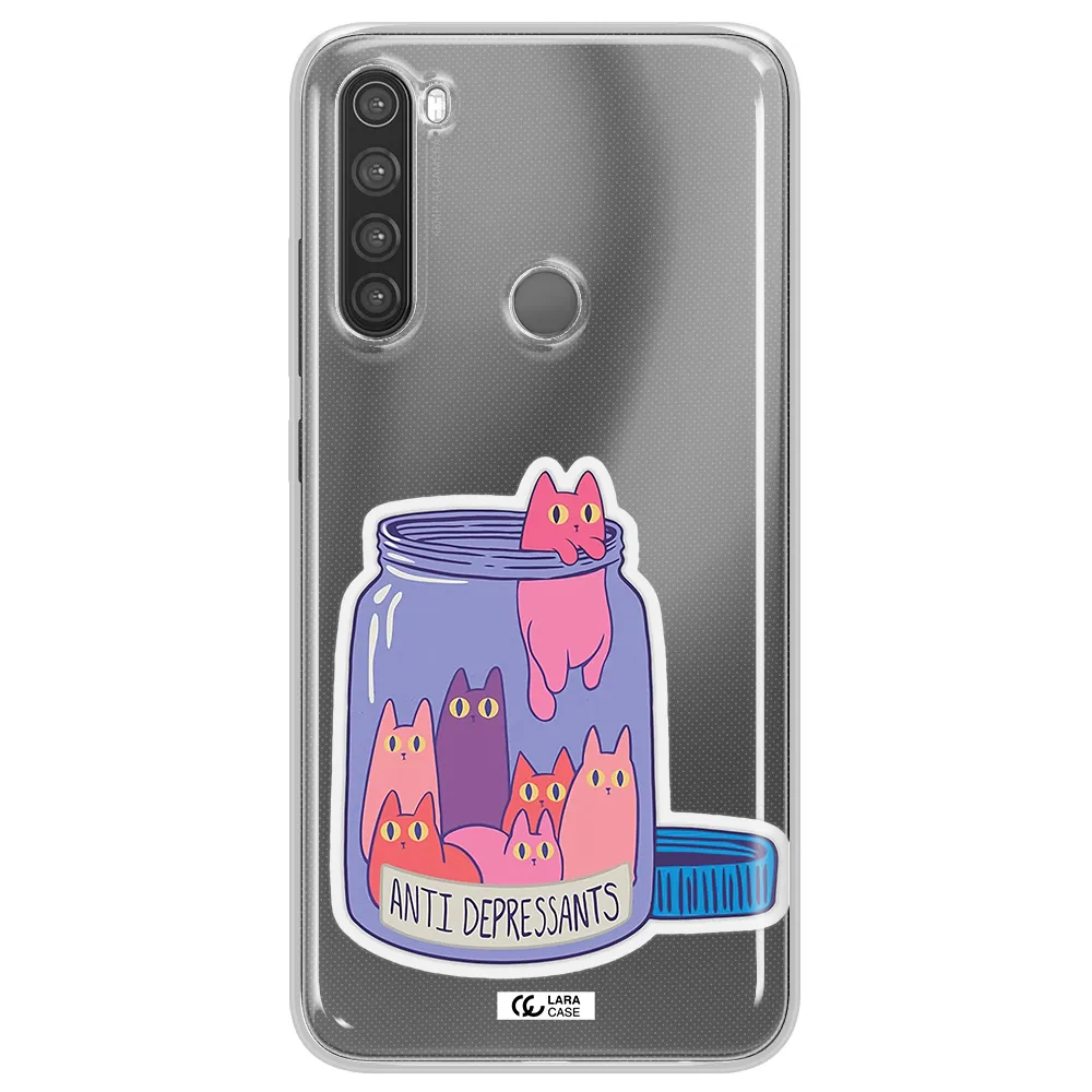 Anti Depressants Cats Xiaomi Note 8 Clear TPU Case