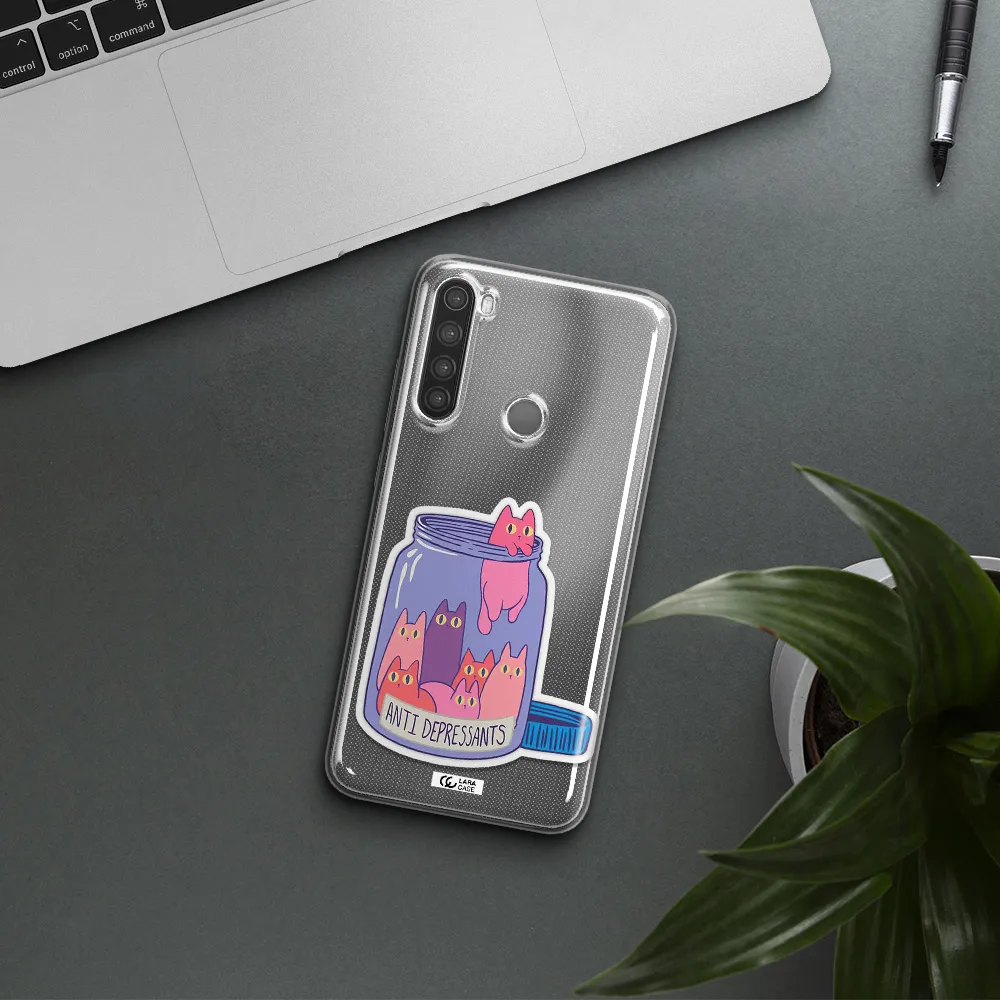 Anti Depressants Cats Xiaomi Note 8 Clear TPU Case