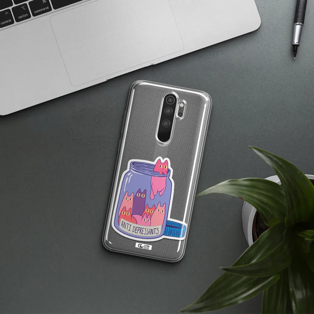 Anti Depressants Cats Xiaomi Note 8 Pro Clear TPU Case