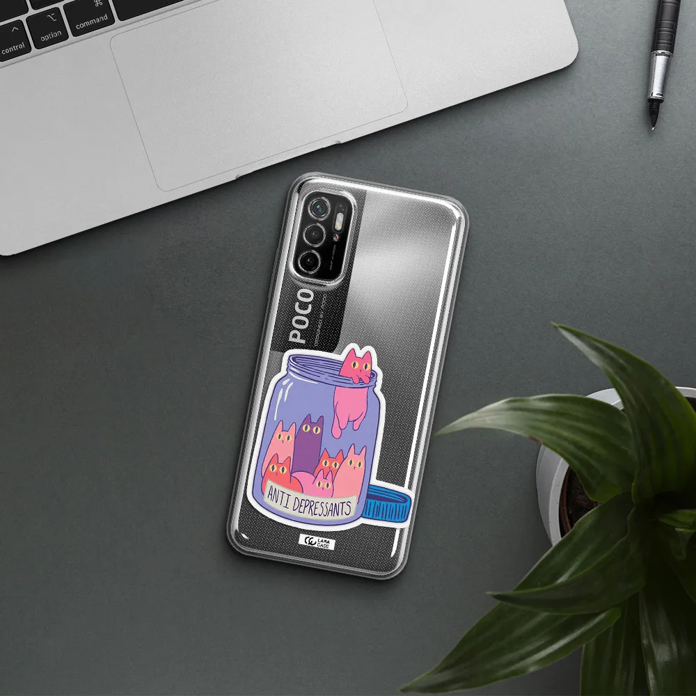 Anti Depressants Cats Xiaomi Poco M4 Pro 5G Clear Tpu Case