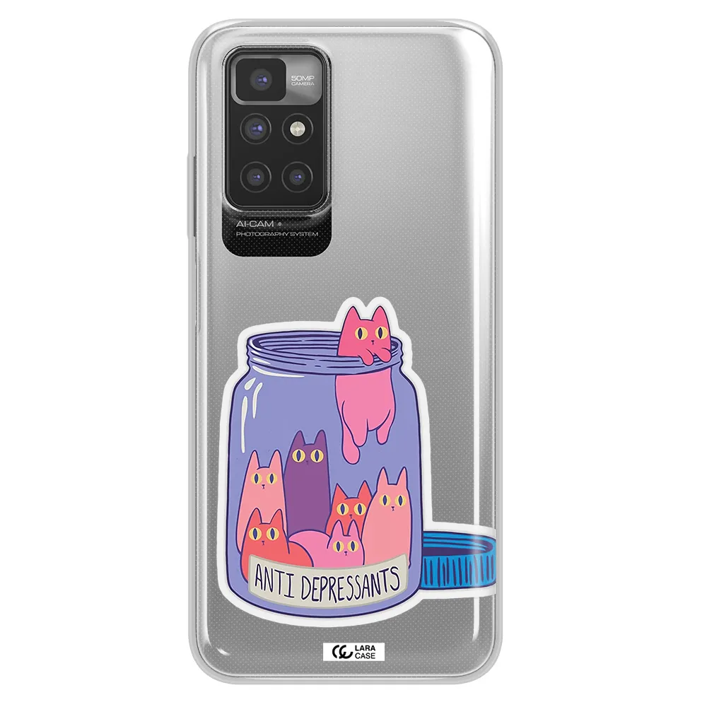 Anti Depressants Cats Xiaomi Redmi 10 Clear TPU Case