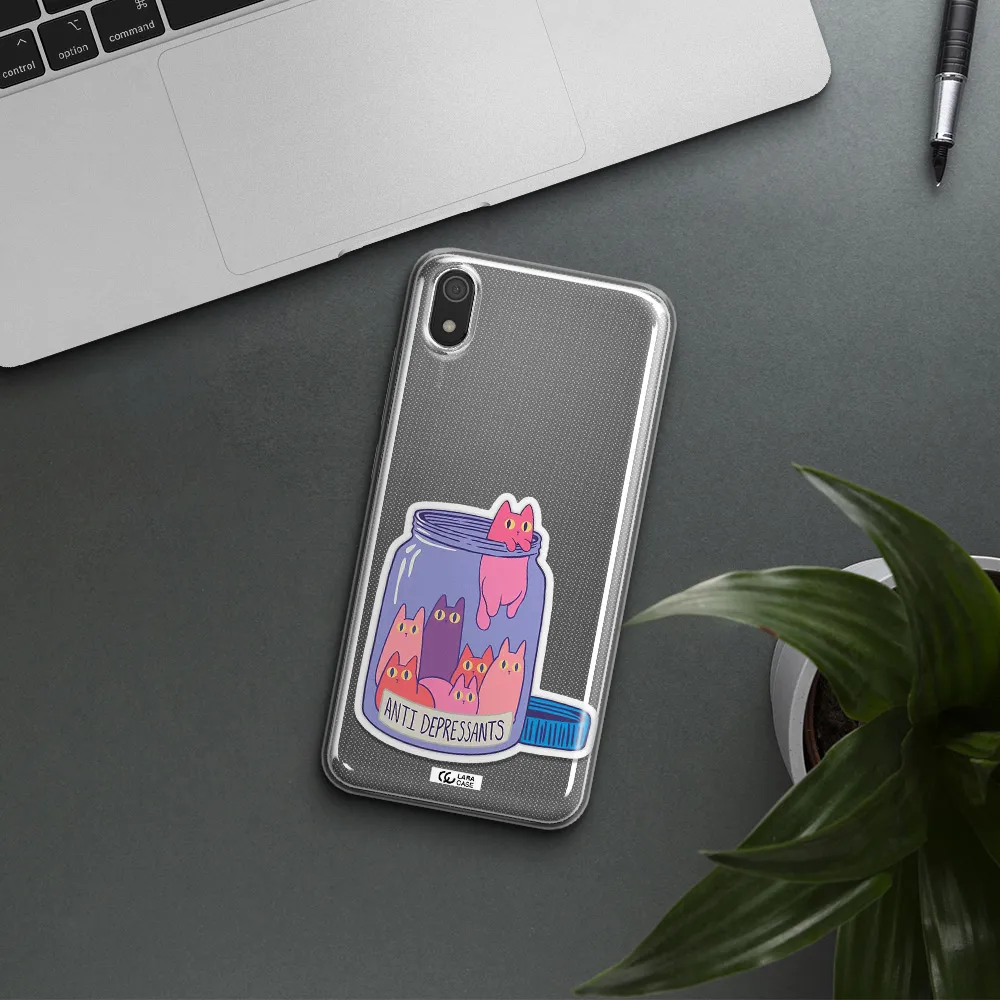 Anti Depressants Cats Xiaomi Redmi 7A Clear TPU Case