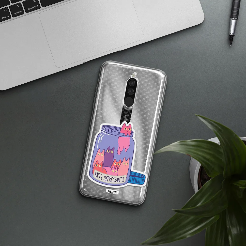 Anti Depressants Cats Xiaomi Redmi 8 Clear Tpu Case