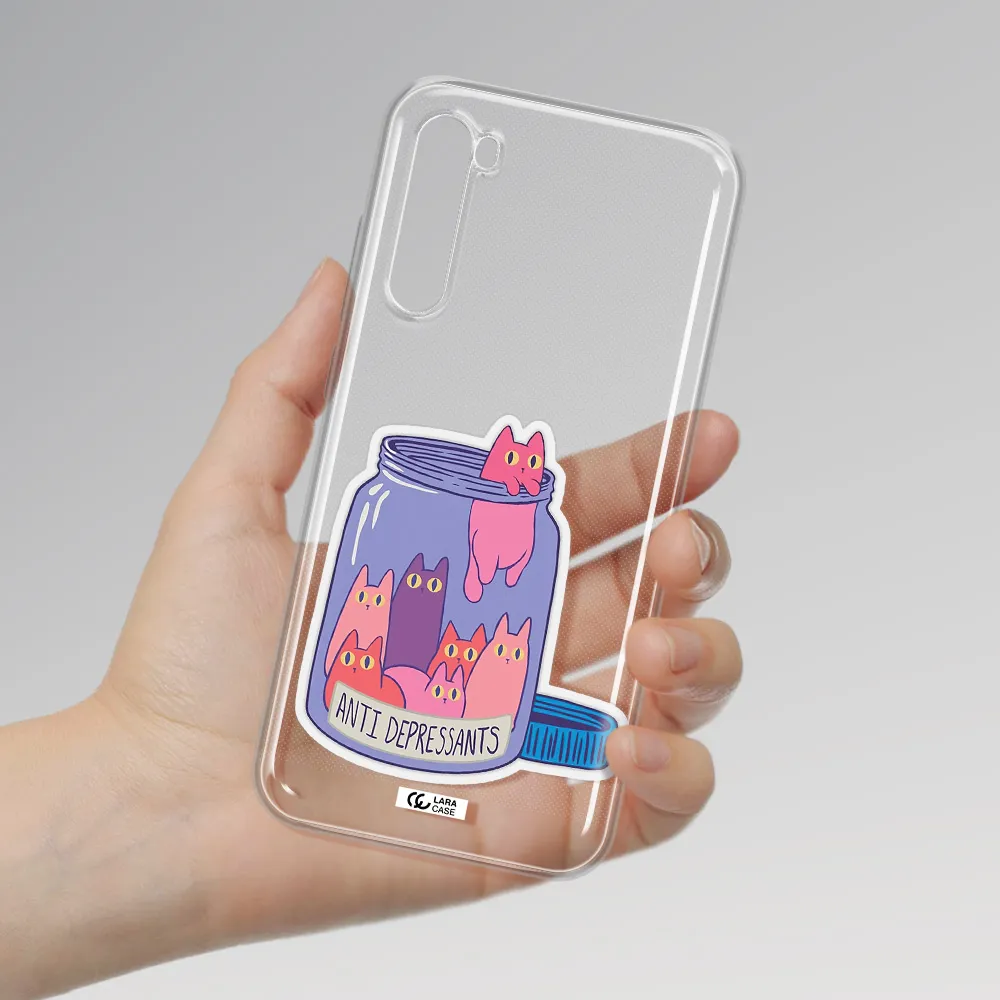 Anti Depressants Cats Xiaomi Redmi Note 8T Clear Tpu Case