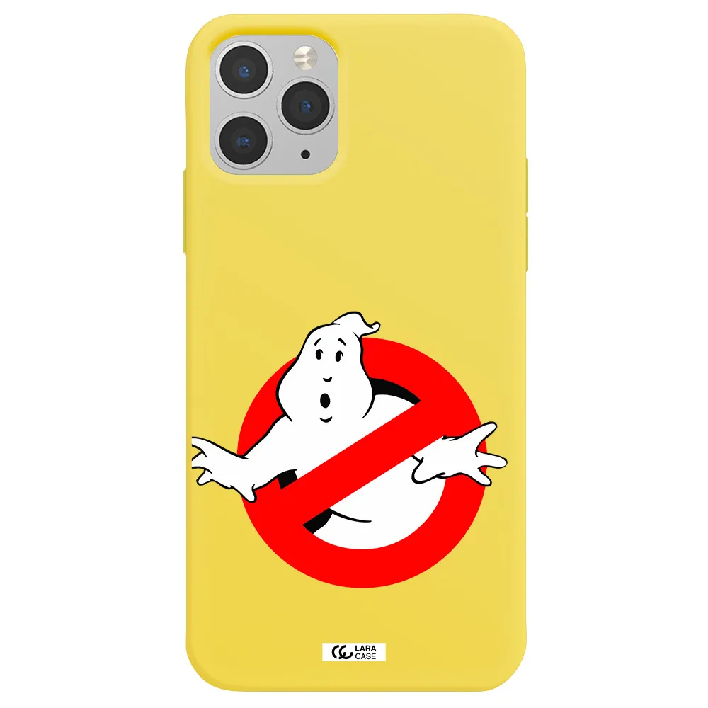 Entry Of Ghosts Is Prohibited Apple iPhone 11 pro max Silicone canary yellow Case