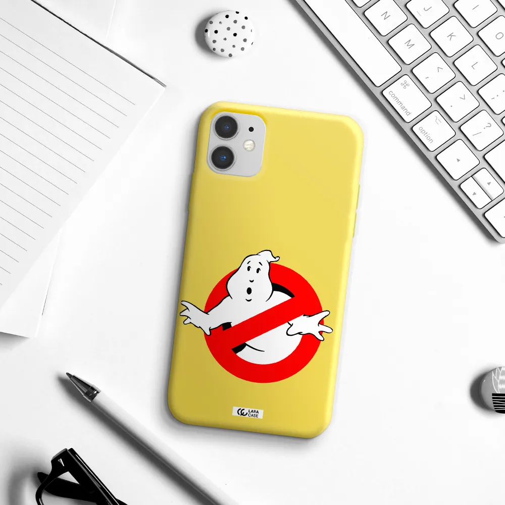 Entry Of Ghosts Is Prohibited Apple iPhone 11 Silicone canary yellow Case