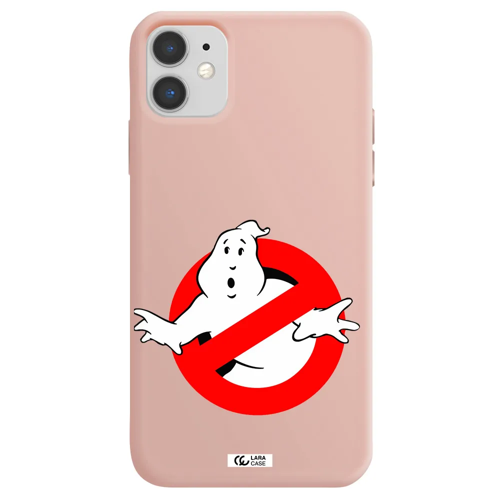 Entry Of Ghosts Is Prohibited Apple iPhone 11 Silicone pastel pink Case