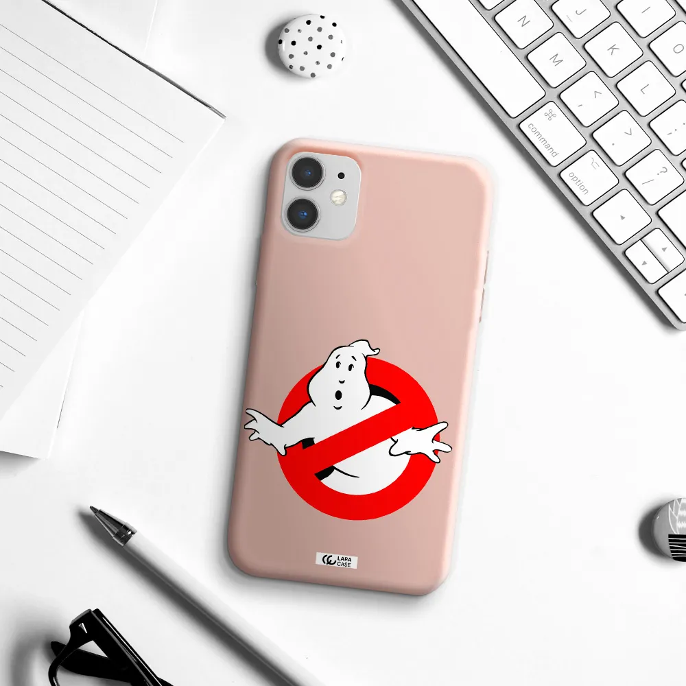 Entry Of Ghosts Is Prohibited Apple iPhone 11 Silicone pastel pink Case