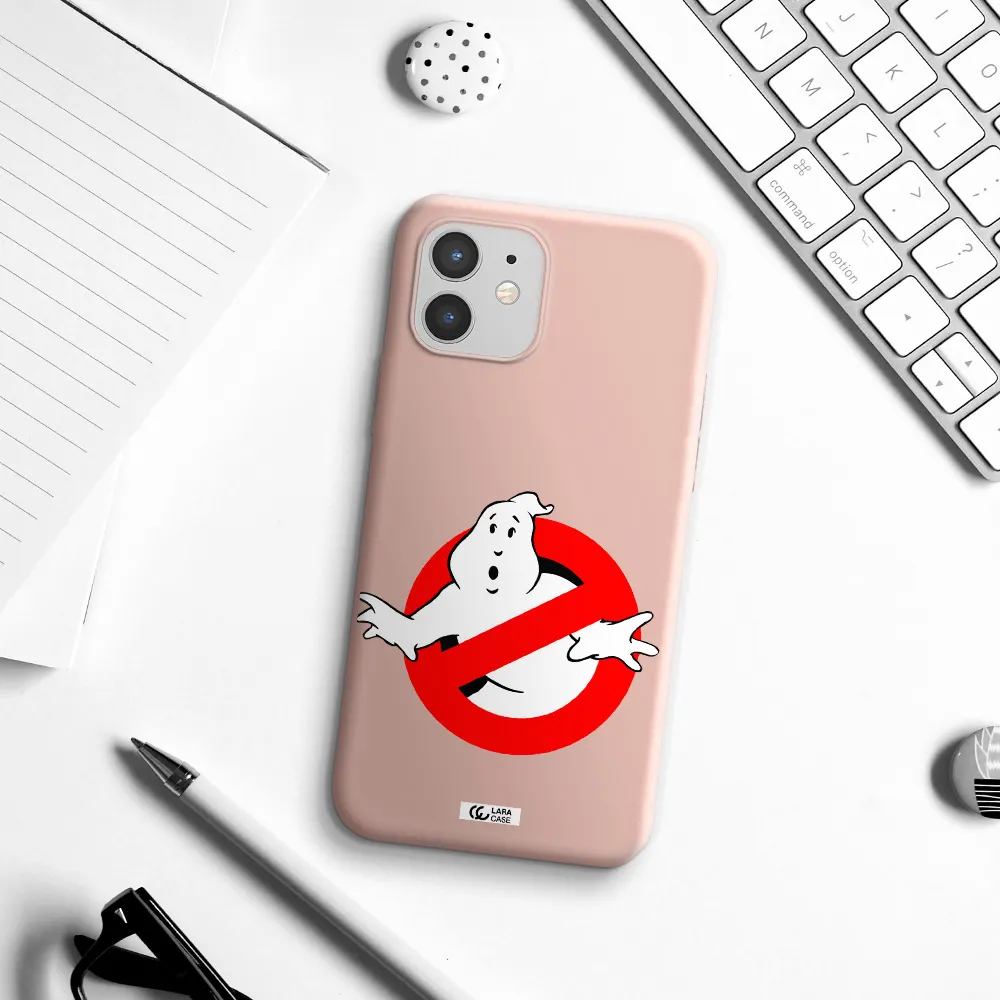 Entry Of Ghosts Is Prohibited Apple iPhone 12 mini Silicone pastel pink Case